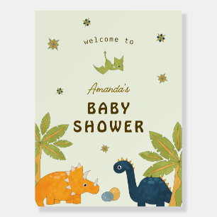 Cute Cartoon Dinosaur Baby Shower Foam Board
