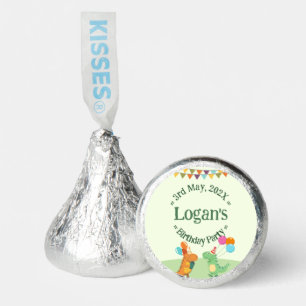 Cute Cartoon Dinosaur Birthday Party Hershey®'s Kisses®