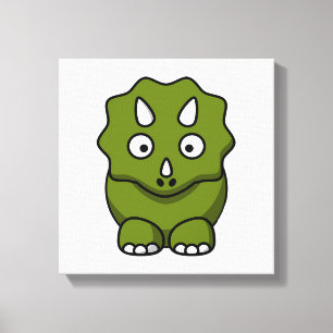 Cute Cartoon Dinosaur Canvas Print