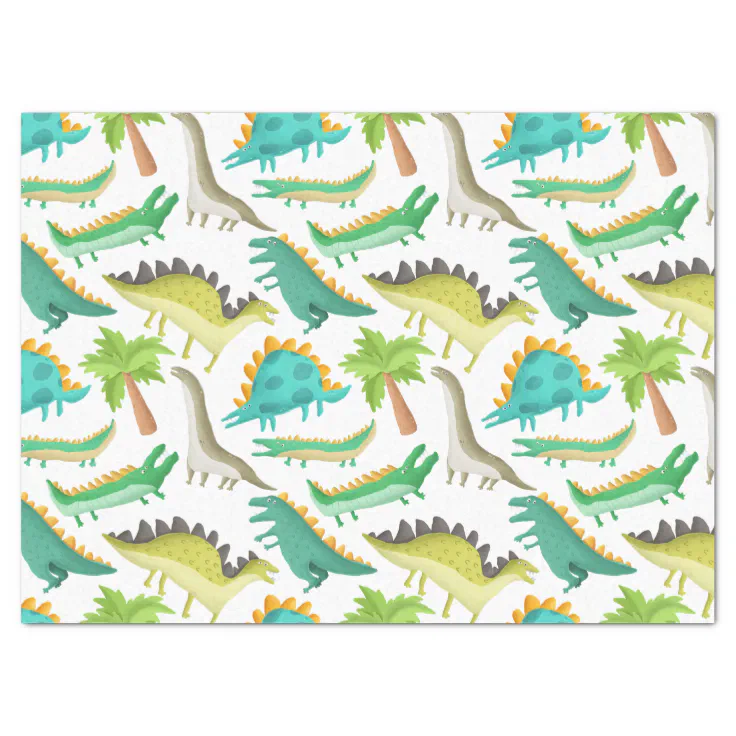 Cute Cartoon Dinosaur Decoupage Tissue Paper Zazzle