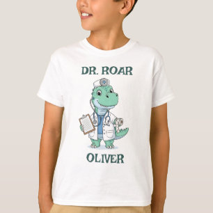 Cute Cartoon Dinosaur Doctor T-Shirt