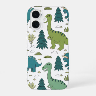 Cute Cartoon Dinosaur Forest Pattern Phone Case