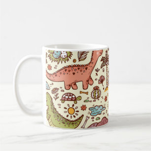 Cute Cartoon Dinosaur Vintage Pattern Coffee Mug