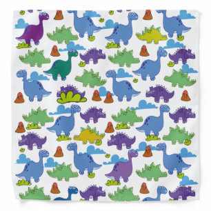 Cute Cartoon Dinosaurs Bandana