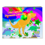 Cute Cartoon Dinosaurs Kids Calendar at Zazzle