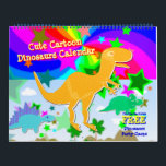 Cute Cartoon Dinosaurs Kids Calendar<br><div class="desc">Cute Cartoon Dinosaurs Calendar for Kids. A fun and colorful cute cartoon dinosaurs children's calendar 2017 for the coming year with colorful super cute dinosaurs friends: orange Diplodocus, pink T-Rex, green Triceratops, blue Parasaurolophus and flying purple Pteranodon dinos in many funny settings in the next coming year for the months...</div>