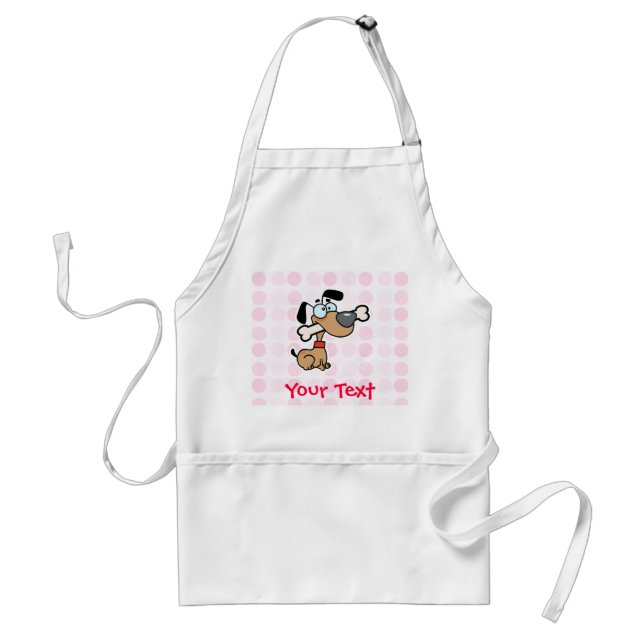 Cute Cartoon Dog Adult Apron (Front)