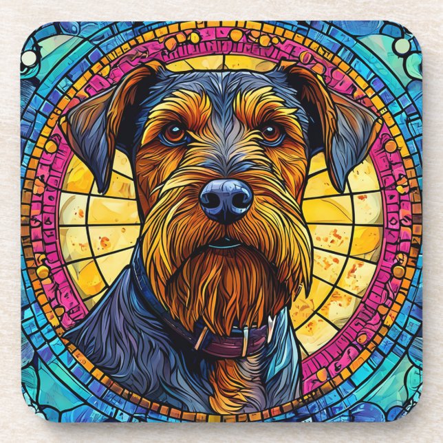 Cute cartoon Dog Beverage Coaster (Front)