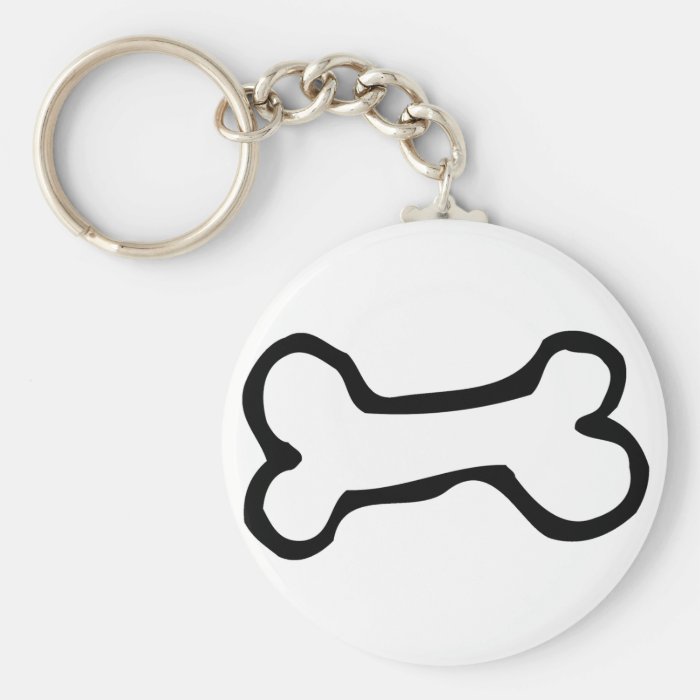 Cute Cartoon Dog Bone Keychain