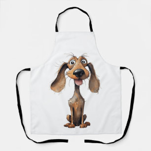 Cute Cartoon Dog Breed Art Collection Apron