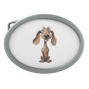 Cute Cartoon Dog Breed Art Collection  Belt Buckle