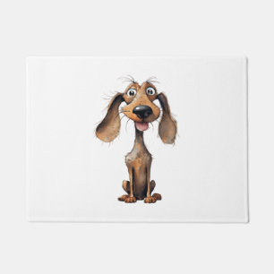 Cute Cartoon Dog Breed Art Collection Doormat