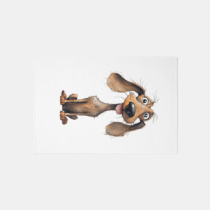 Cute Cartoon Dog Breed Art Collection  Rug