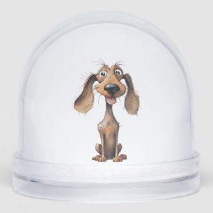 Cute Cartoon Dog Breed Art Collection Snow Globe