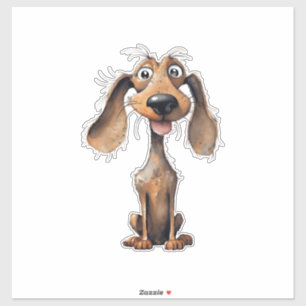 Cute Cartoon Dog Breed Art Collection Sticker