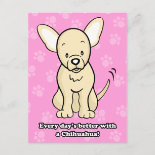 Cute Cartoon Dog Chihuahua Postcard