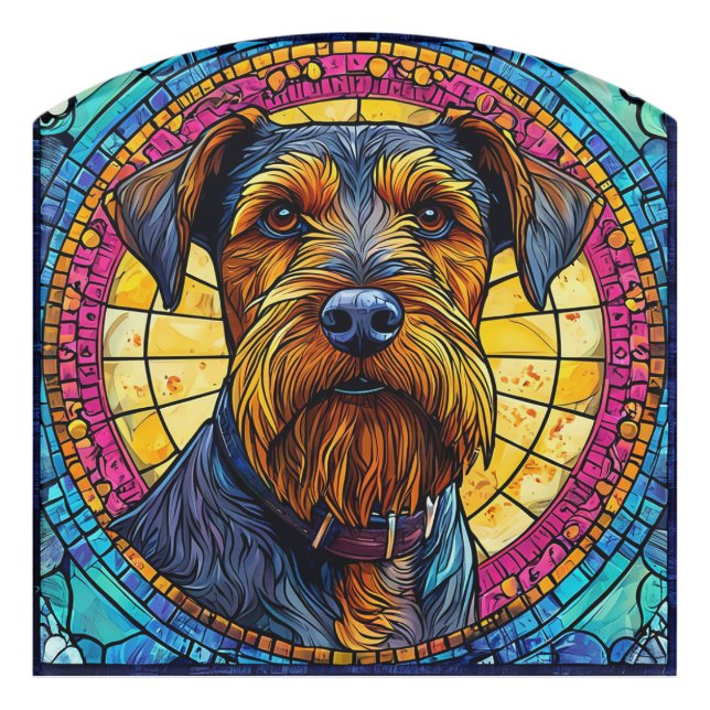 Cute cartoon Dog Door Sign (Contour Front)