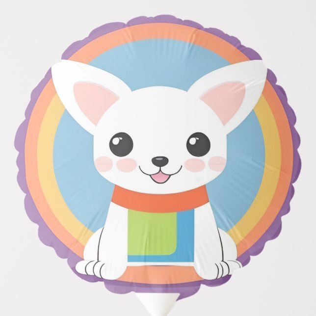 Cute Cartoon Dog Illustration Balloon (Front)