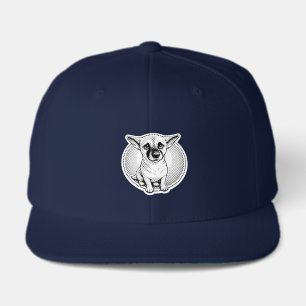 Cute Cartoon Dog Illustration Baseball Hat
