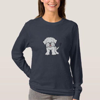 Cute Cartoon Dog Maltese Long Sleeve T-Shirt