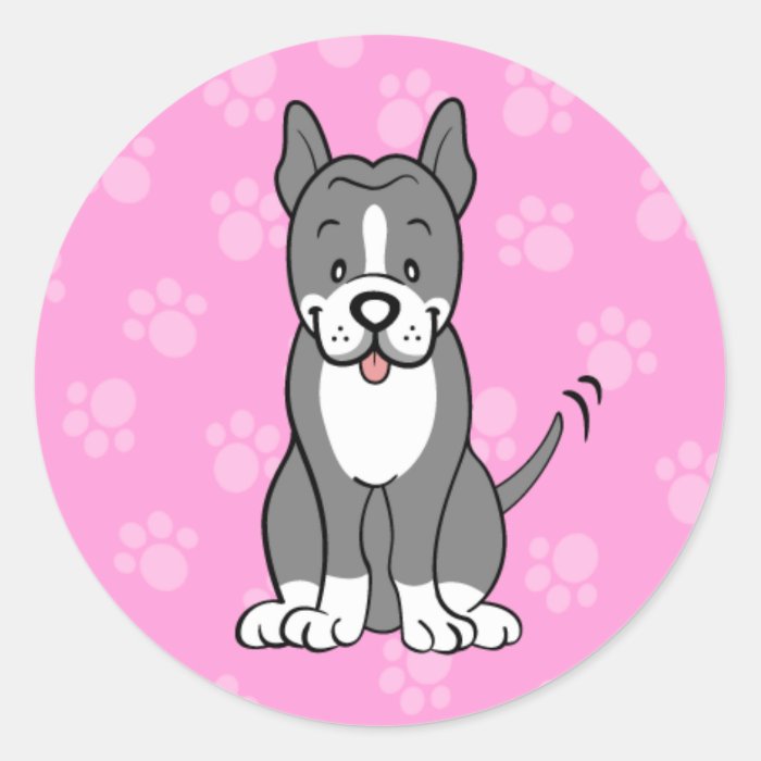 Cute Cartoon Dog Pitbull Sticker
