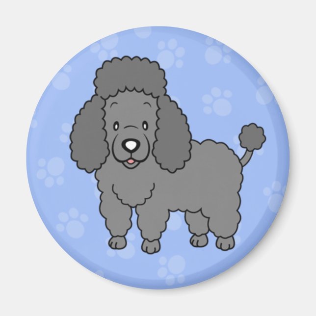 Cute Cartoon Dog Poodle Magnet (Front)