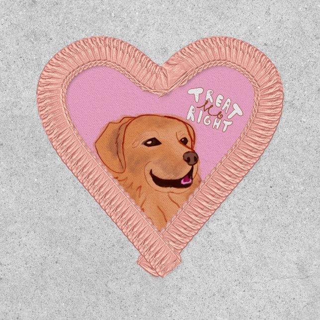 Cute Cartoon Dog Quote  Patch (Front)