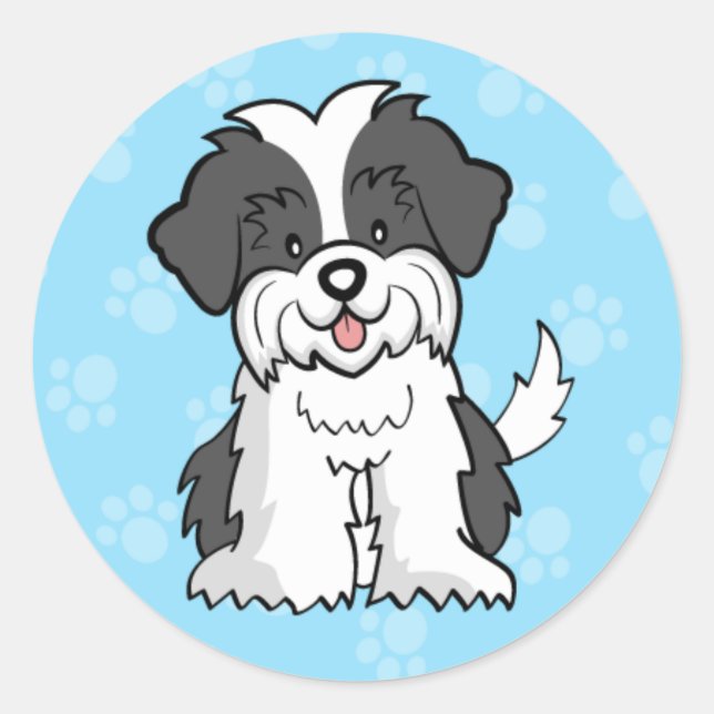 Cute Cartoon Dog Shih Tzu Sticker (Front)