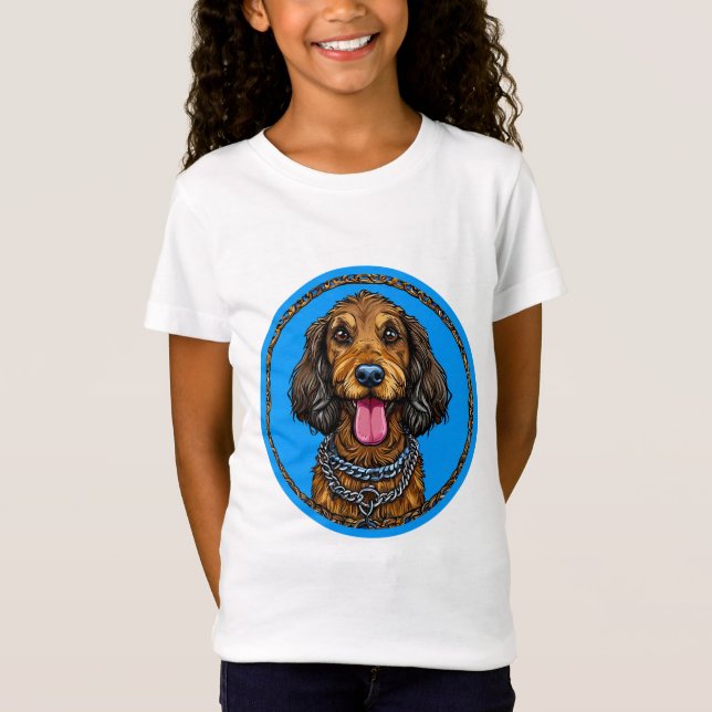 Cute Cartoon Dog T-Shirt (Front)