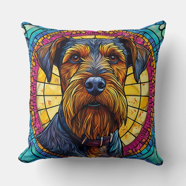 Cute cartoon Dog Throw Pillow (Front)