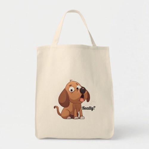 Cute cartoon dog tote bags