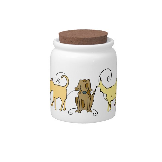 Cute Cartoon Dog Treat Jar (Front)
