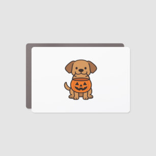 Cute Cartoon Dog Trick-or-Treating Classic T-Shirt Car Magnet