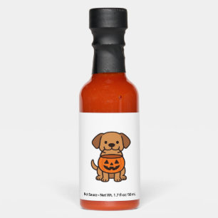Cute Cartoon Dog Trick-or-Treating Classic T-Shirt Hot Sauces