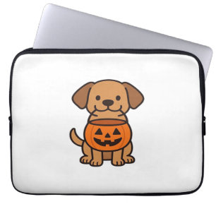 Cute Cartoon Dog Trick-or-Treating Classic T-Shirt Laptop Sleeve
