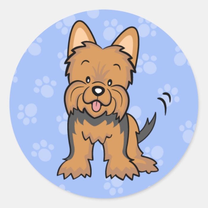 Cute Cartoon Dog Yorkie Sticker