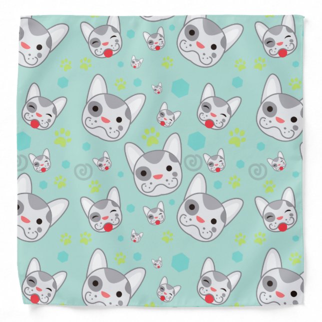 Cute Cartoon Dogs Bandana (Front)