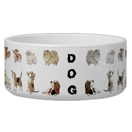 Cute Cartoon Dogs | Ceramic Pet Bowl