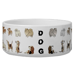 Cute Cartoon Dogs   Ceramic Pet Bowl