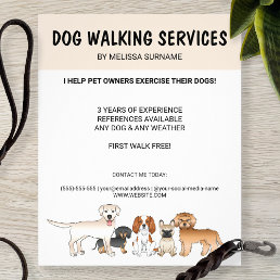 Cute Cartoon Dogs - Dog Walking Services Flyer