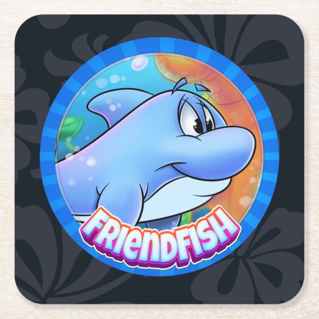 cute cartoon dolphin coaster  (Front)