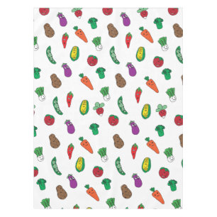 Cute Cartoon Drawing Veggies Vegetable Pattern Tablecloth