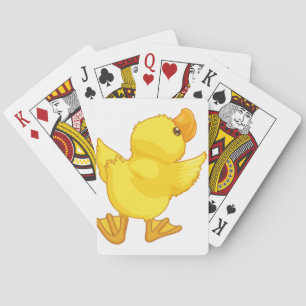 cute cartoon duck poker cards