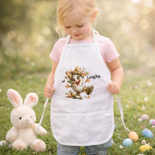 Cute Cartoon Easter Egg Illustration Kids' Apron