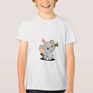 Cute Cartoon Elephant – Adorable Elephant Design f Tri-Blend Shirt