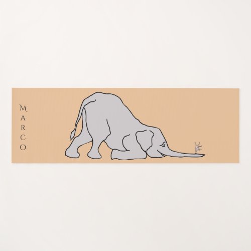 Cute Cartoon Elephant and Mouse Yoga Poses Cute Yoga Mat