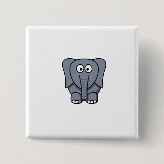Cute Cartoon Elephant Clipart Button