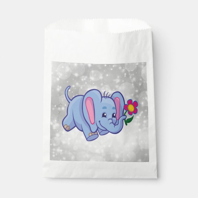 Cute cartoon elephant favor bag (Front)