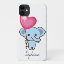 Cute Cartoon Elephant Personalized Cell Phone