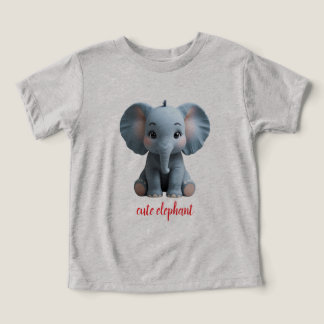 cute cartoon elephant toddler t-shirt